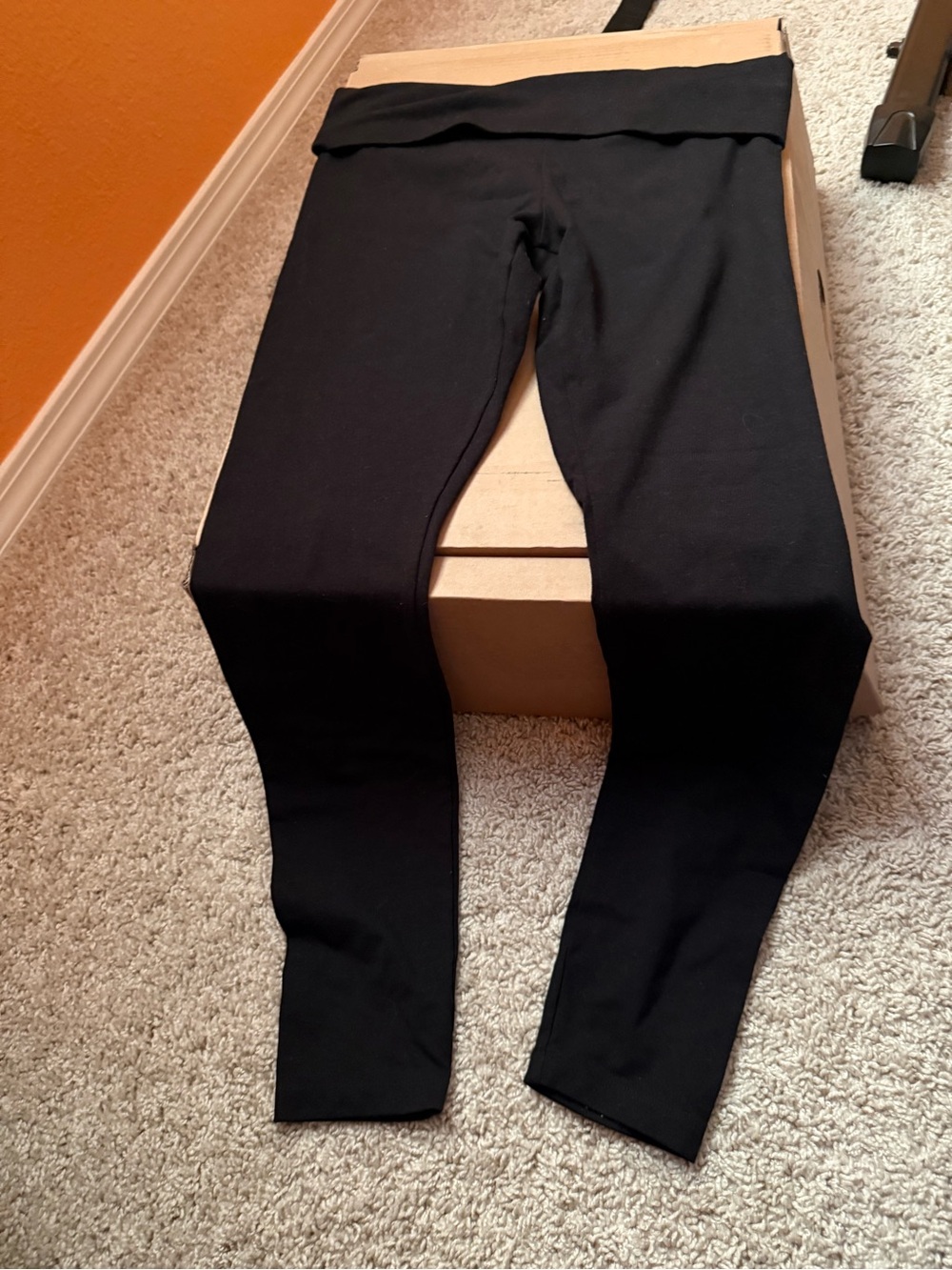 Black Fold-Over Waist Leggings Victoria’s Secret